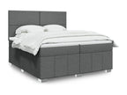 Nobellea bed base with mattress, Dark Grey, 200x200cm, Fabric YLGE03897