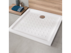 Nobellea O 100x100 shower tray pack, square white ceramic, with D90 waste fitting, CDXT39377