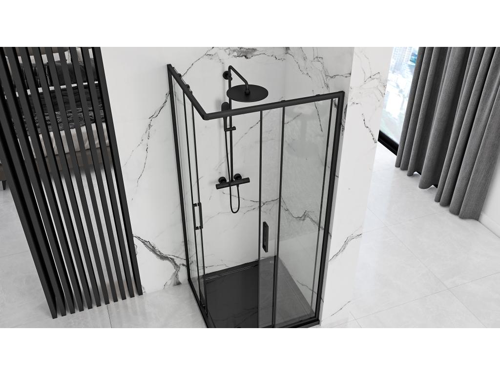 Shower Cabin Dekonao Punto 80x80 Black NFTK89419