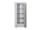 Dekonao 80cm KBNG52435 1-Door 1-Drawer Storage Column in Grey Limed Oak Wood