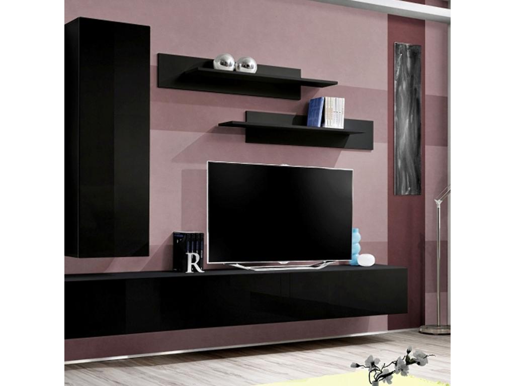 Design Fly I Wall TV Unit 320cm Black IBSD57701