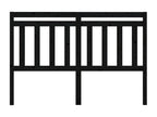 Black Headboard 146x4x100 cm Solid Pine Wood SFCR39173