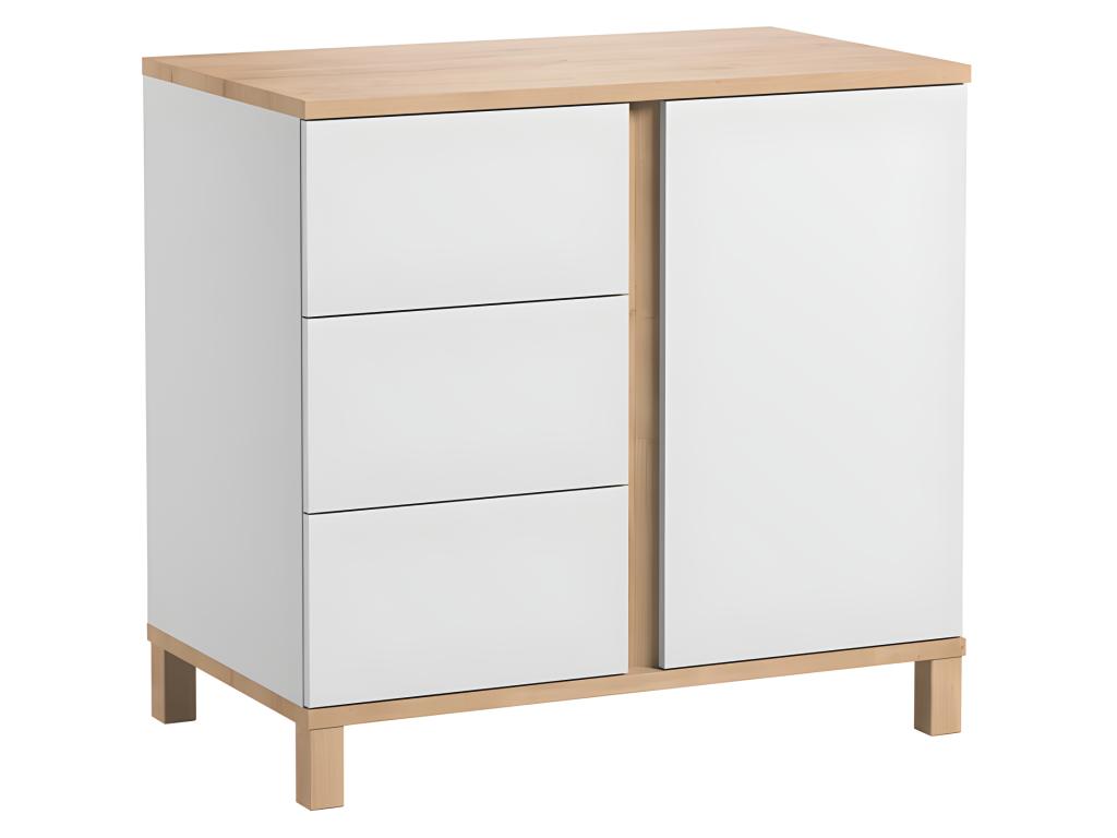 Dekonao 3-drawer chest, white, MDHF51353