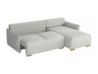 Dekonao 226 Yellow Corner Sofa with Sleeping Function and Bedding Box, 240x155x87cm YTUJ30316