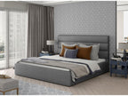 Dekonao grey fabric designer bed with storage - 4 sizes - 180x200 BZOM27965