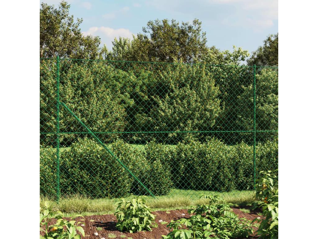 Diamond mesh fencing with green flange 2x25 m VWMM32182