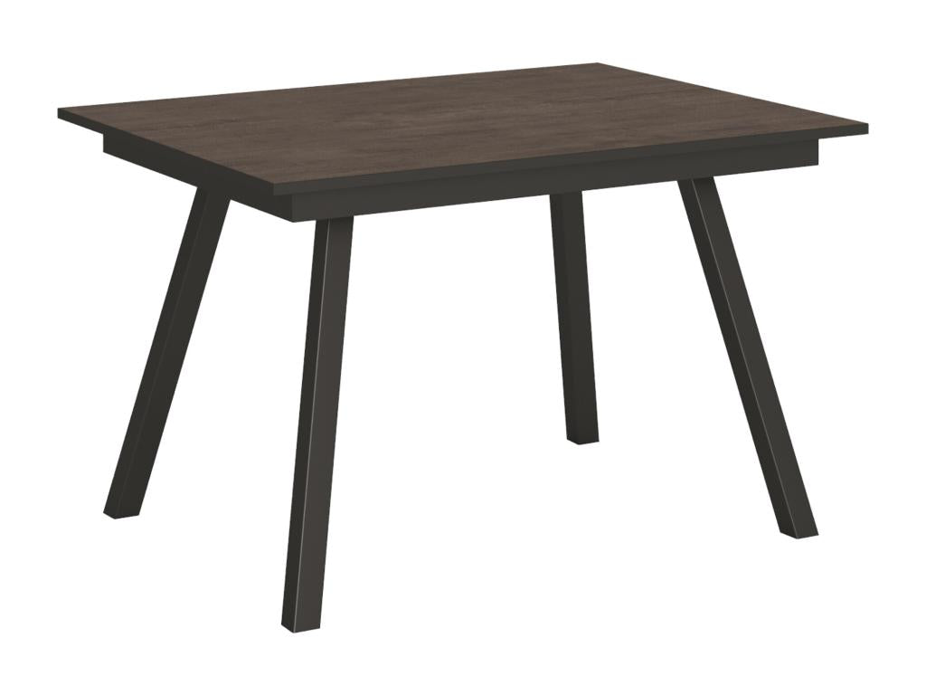 Mirhi Extendable Table 90x120/180 cm Walnut with Anthracite Frame DYKA20107