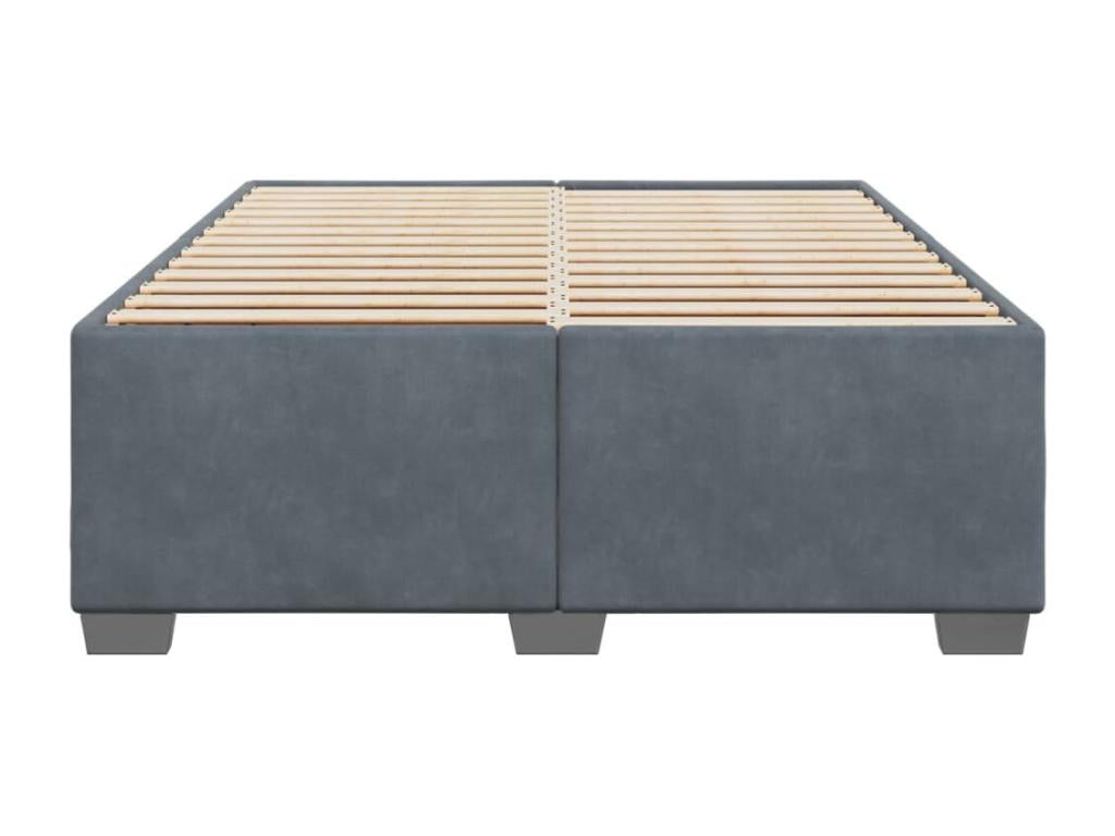 Dark grey velvet bed frame without mattress 160x200 cm BPBB24062