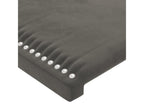 Dark Grey LED Headboard 160x5x118/128 cm Velvet VUFH76771