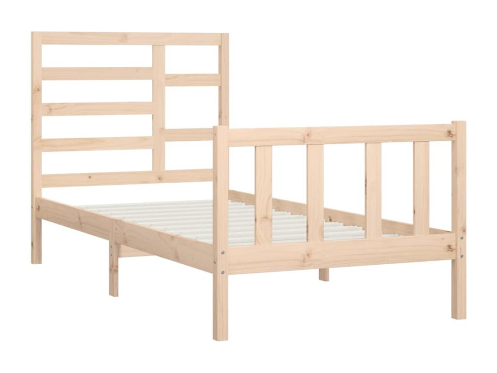 Bed frame without mattress 100x200 cm solid pine wood PMHV80440