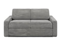 3-seater express convertible sofa in light grey corduroy - Nobellea sleeping area, 140 cm wide - 22 cm Nobellea mattress ABHK80960