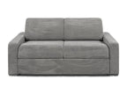 3-seater express convertible sofa in light grey corduroy - Nobellea sleeping area, 140 cm wide - 22 cm Nobellea mattress ABHK80960