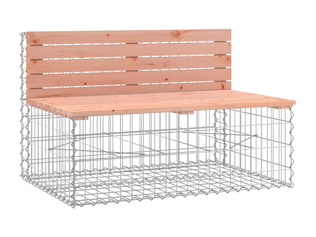 Gabion design garden bench 287x71x65.5 cm solid wood by Nobellea TYPY88394